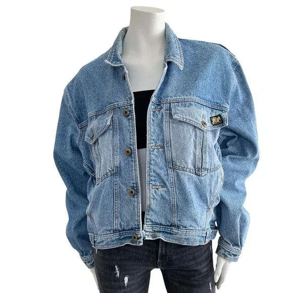Vintage PARASUCO 90s Oversized Trucker Chore Denim Jean Jacket - Picture 1 of 14
